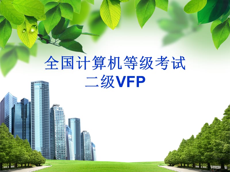 VFP计算机二级使用菜单设计器.ppt_第1页