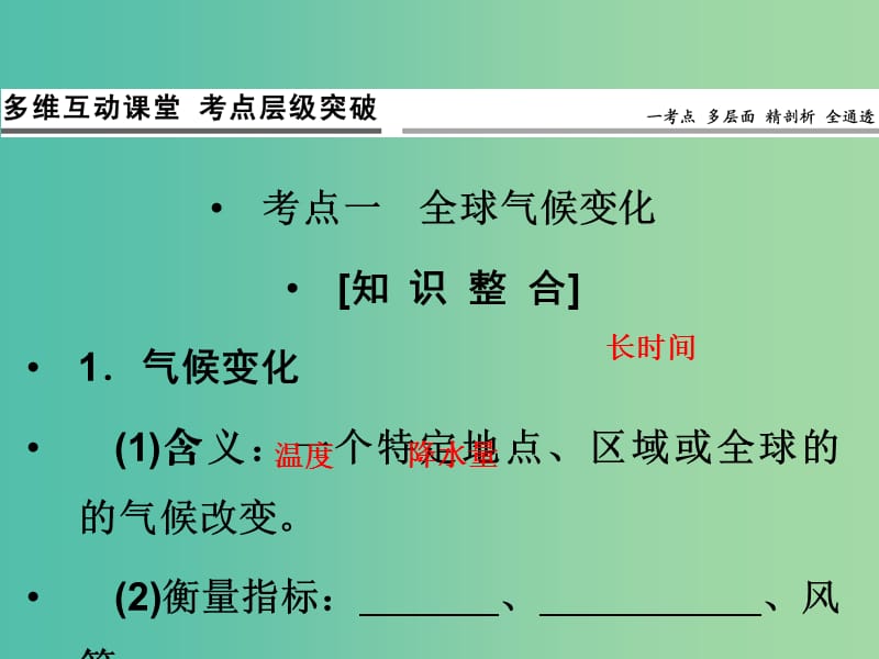 高考地理一轮复习 第5章 自然环境对人类活动的影响 第二节 全球气候变化对人类活动的影响课件 湘教版.ppt_第3页