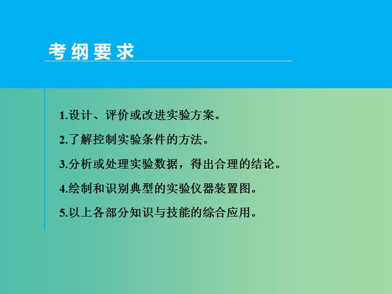 高考化学一轮专题复习 第十章 第4讲 实验方案的设计与评价课件 新人教版.ppt_第2页