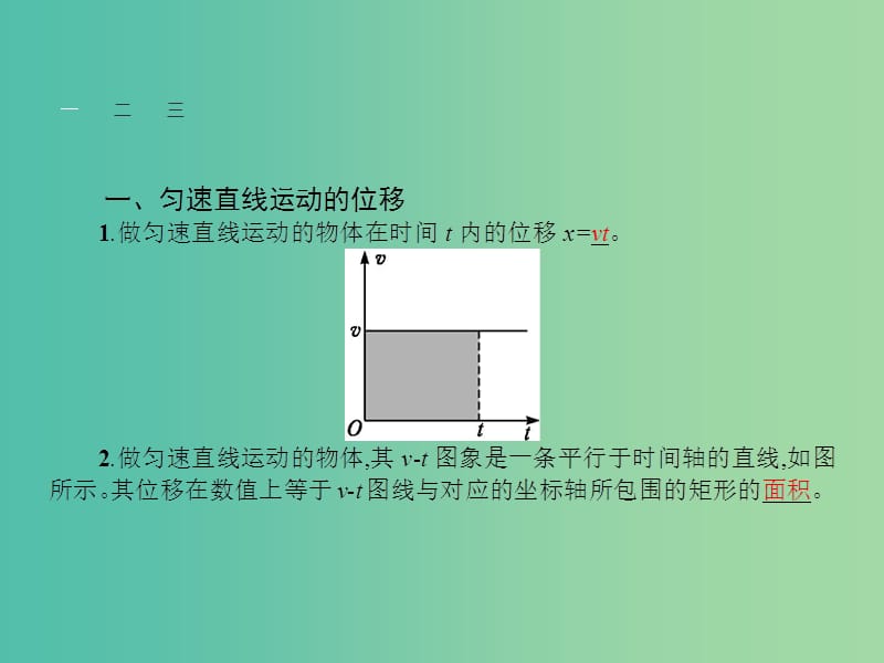 高中物理 2.3 匀变速直线运动的位移与时间的关系课件 新人教版必修1.ppt_第3页