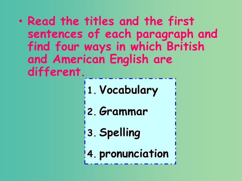 高中英语 Module1 reading and speaking课件 外研版必修5.ppt_第3页