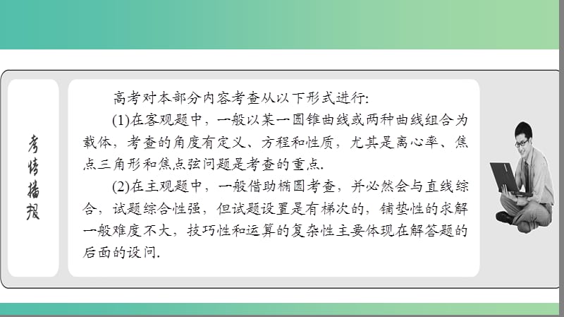 2019年高考数学大二轮复习专题六解析几何6.2椭圆双曲线抛物线课件.ppt_第3页