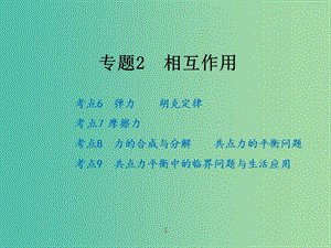 高考物理二輪復習 專題2 相互作用課件.ppt