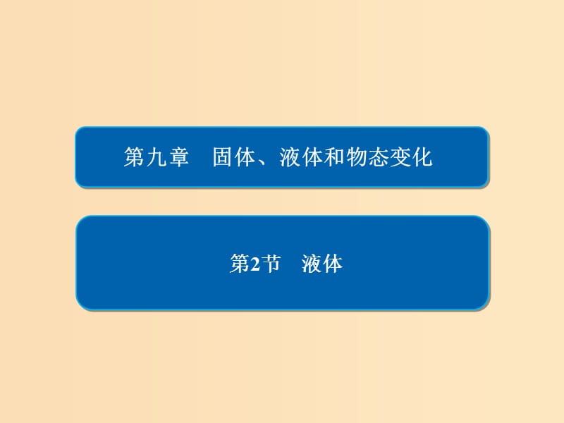 2018-2019学年高中物理 第九章 固体、液体和物态变化 第2节 液体习题课件 新人教版选修3-3.ppt_第1页