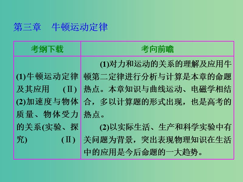 高考物理总复习 第三章 第1节 牛顿第一定律 牛顿第三定律课件.ppt_第1页