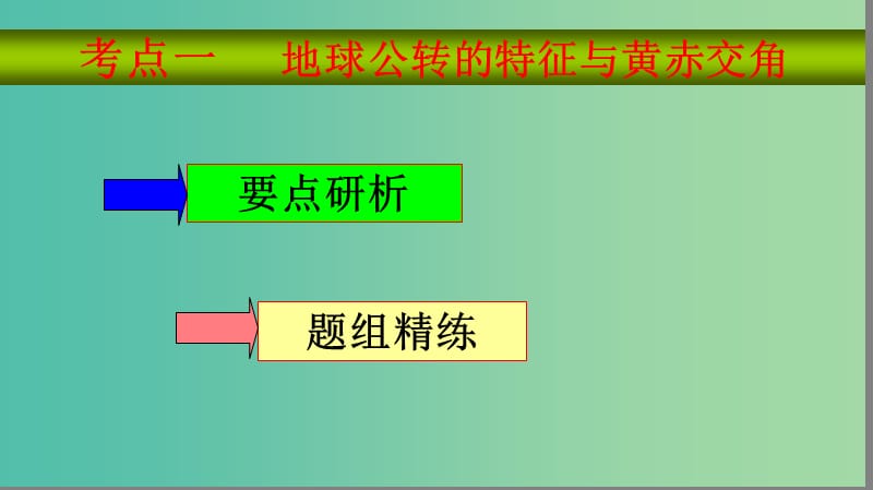 2019届高考地理大一轮复习 1.1.5 地球的公转及其意义（一）课件 新人教版.ppt_第3页