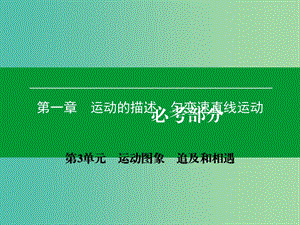 高考物理一輪復習 第一章 第3單元 運動圖象 追及和相遇課件 (2).ppt