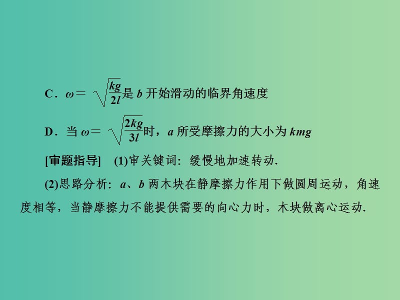 2019高考物理一轮复习 第四章《曲线运动与万有引力》微专题5 圆周运动的临界问题课件 新人教版.ppt_第3页