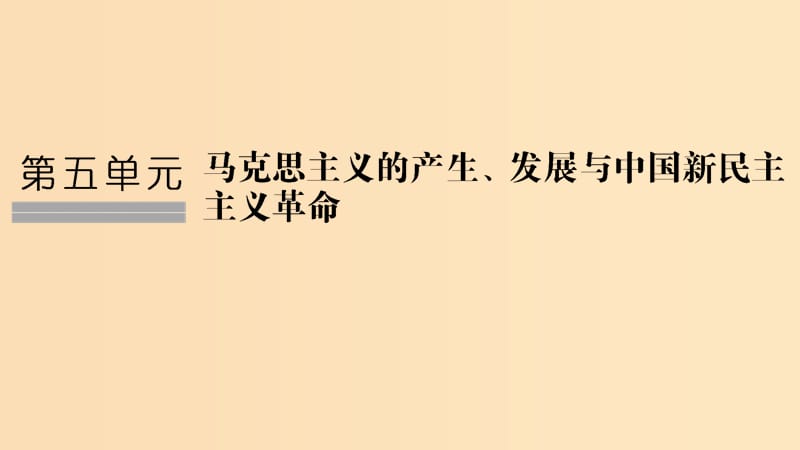 2018-2019版高中历史 第5单元 马克思主义产生、发展与中国的新民主主义革命 第18课 马克思主义的诞生课件 岳麓版必修1.ppt_第1页