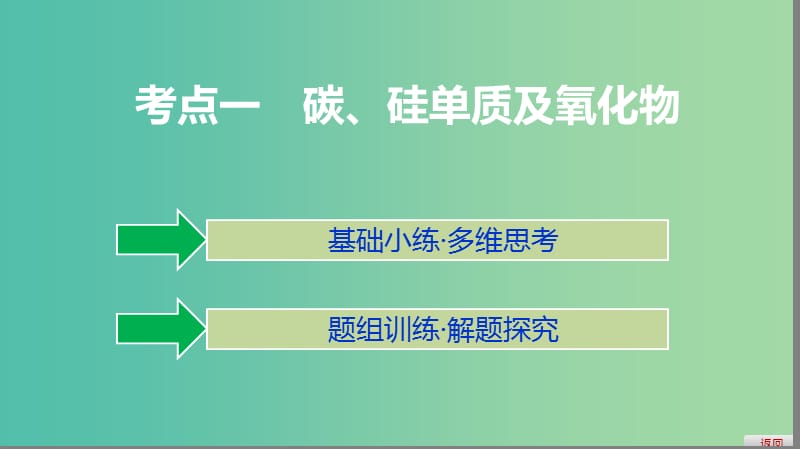 2019高考化学大一轮复习第四章非金属及其化合物第14讲碳硅及无机非金属材料课件鲁科版.ppt_第3页