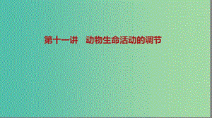 2019屆高考生物二輪復習 專題5 生命活動的調節(jié) 第11講 動物生命活動的調節(jié)課件.ppt