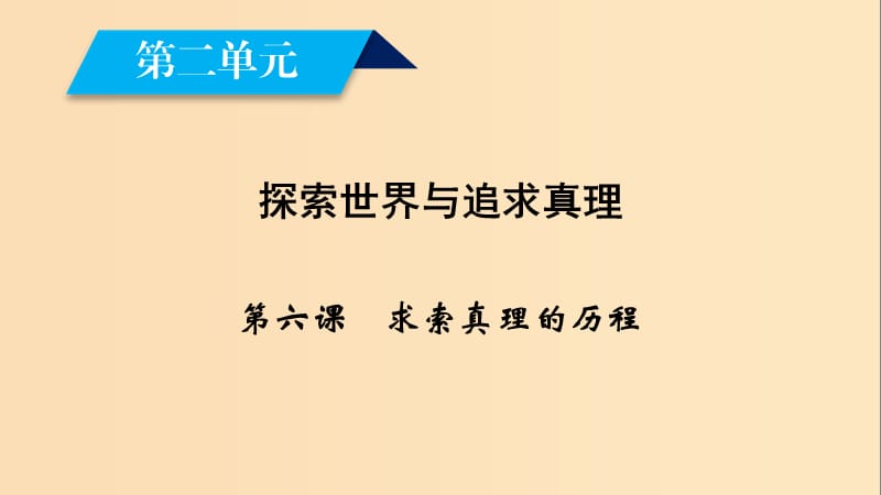 2018-2019學(xué)年高中政治 第二單元 探索世界與追求真理 第6課 求索真理的歷程 第1框 人的認(rèn)識(shí)從何而來課件 新人教版必修4.ppt_第1頁