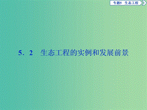 2019年春高中生物 專題5 生態(tài)工程 5.2 生態(tài)工程的實例和發(fā)展前景課件 新人教版選修3.ppt