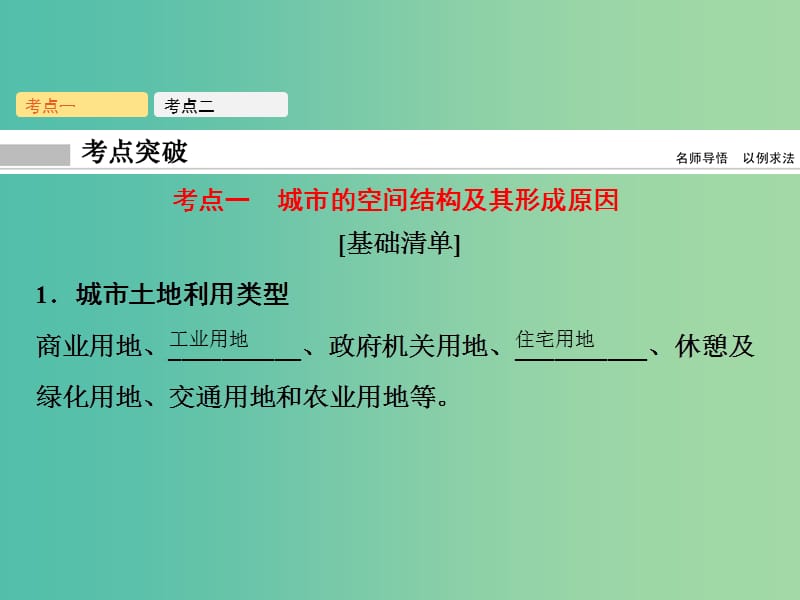 2019年高考地理一轮复习 第八章 城市与城市化 第1讲 城市内部空间结构与不同等级城市的服务功能课件 新人教版.ppt_第2页