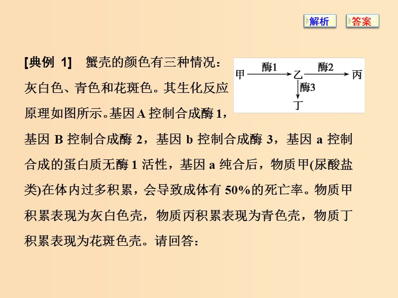 2019版高考生物一轮复习 第五单元 遗传的基本规律 微专题五 两种方法破解遗传学难题课件 苏教版.ppt_第3页