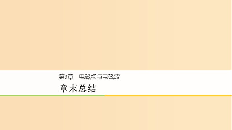 2018-2019版高中物理 第3章 电磁场与电磁波章末总结课件 沪科版选修3-4.ppt_第1页