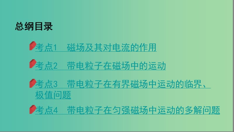 2019高考物理二轮复习 第10讲 磁场及带电粒子在磁场中的运动课件.ppt_第3页