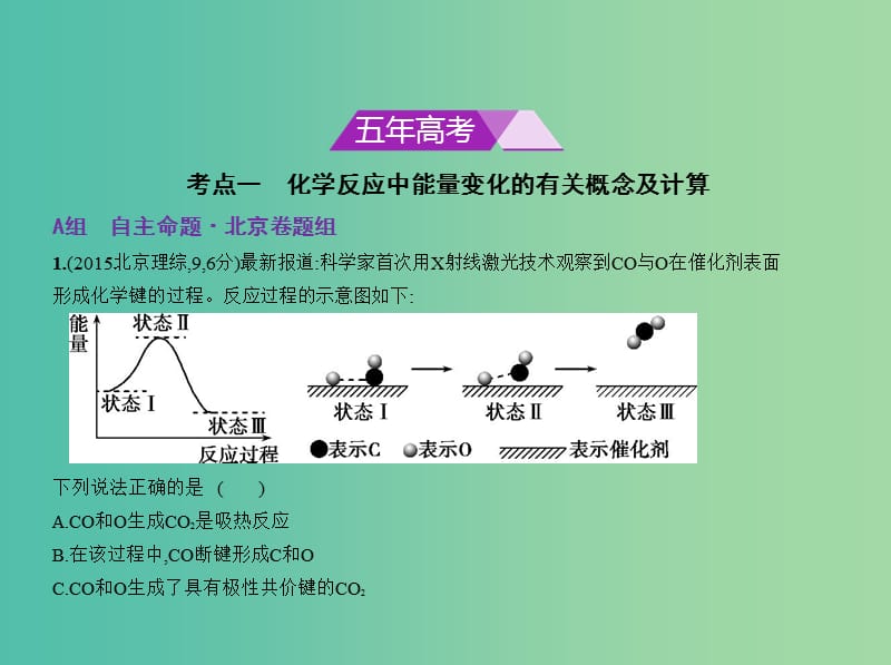 北京市2019版高考化学 专题五 化学反应中的能量变化课件.ppt_第2页