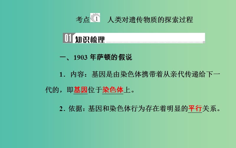 2019高中生物学业水平复习 专题七 遗传的分子基础 考点1 人类对遗传物质的探索过程课件.ppt_第3页