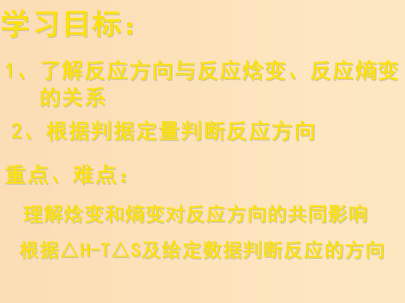 2018年高中化學(xué) 第2章 化學(xué)反應(yīng)的方向、限度與速率 2.1 化學(xué)反應(yīng)的方向課件6 魯科版選修4.ppt_第1頁