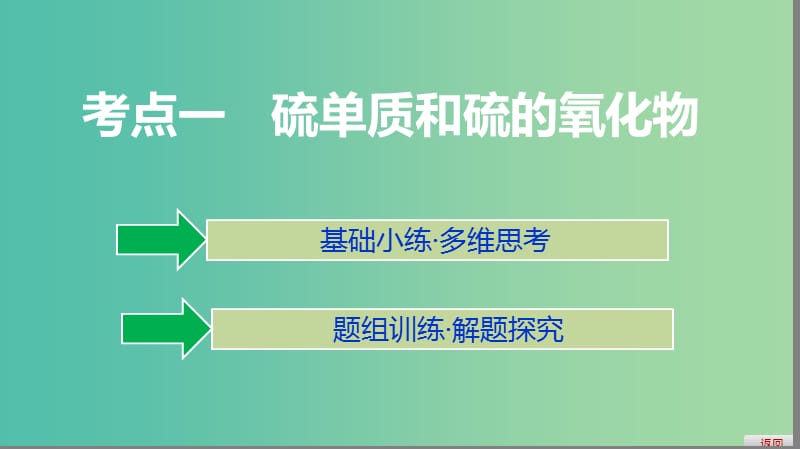 2019高考化学大一轮复习第四章非金属及其化合物第16讲硫及其化合物课件鲁科版.ppt_第3页