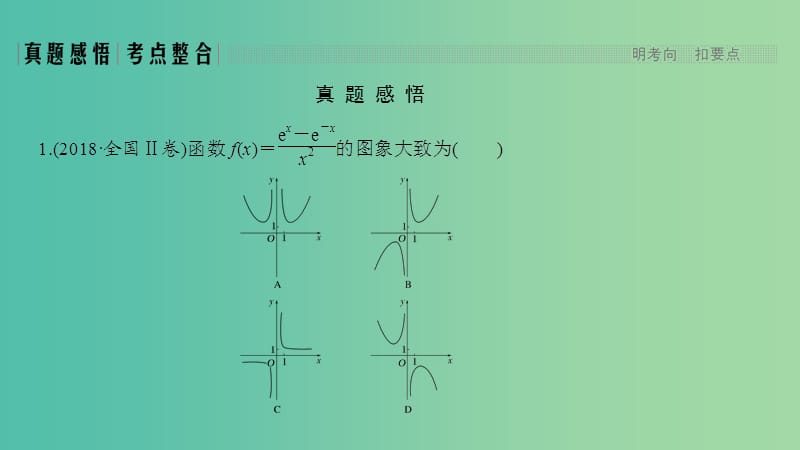 2019届高考数学二轮复习 专题六 函数与导数、不等式 第1讲 函数图象与性质课件 理.ppt_第3页