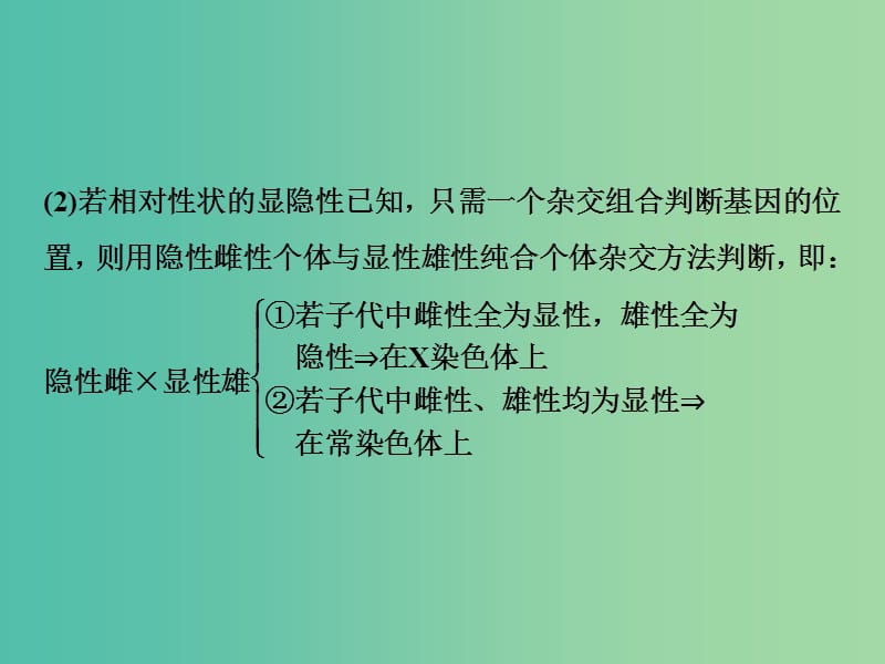 2019届高考生物一轮复习 第五单元 遗传的基本规律与伴性遗传 加强提升课（四）基因位置的判定及相关实验设计突破课件.ppt_第3页