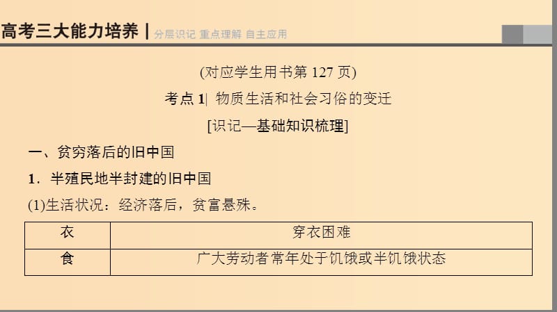 2019版高考历史一轮复习 第7单元 近代中国资本主义的曲折发展和近现代社会生活的变迁 第15讲 中国近现代社会生活的变迁课件 北师大版.ppt_第3页