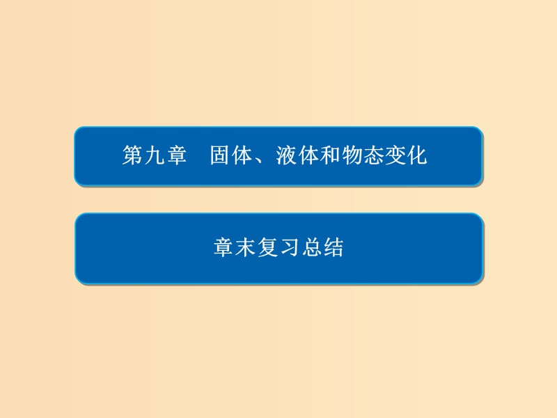 2018-2019学年高中物理 第九章 固体、液体和物态变化章末复习总结课件 新人教版选修3-3.ppt_第1页