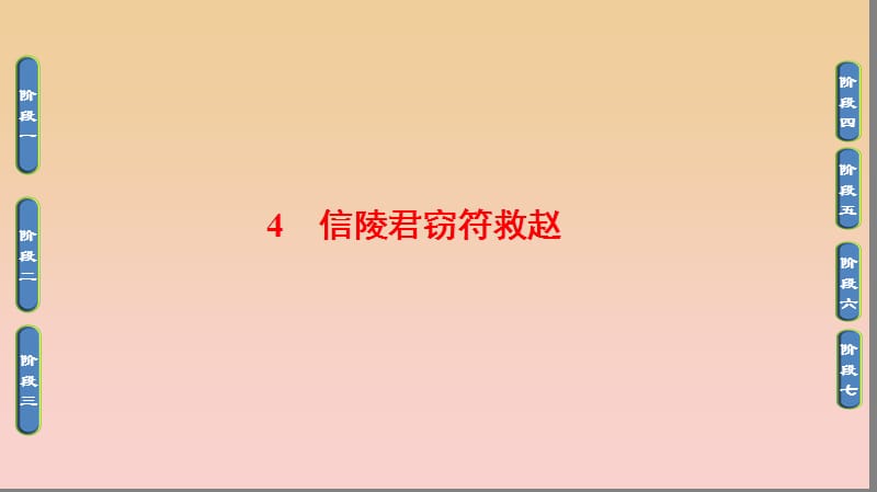 2017-2018学年高中语文 第二单元 义薄云天 4 信陵君窃符救赵课件 鲁人版选修《史记选读》.ppt_第1页