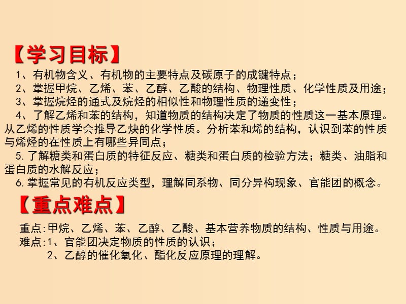 2018秋高中化学 第三章 有机化合物复习课课件 新人教版必修2.ppt_第1页