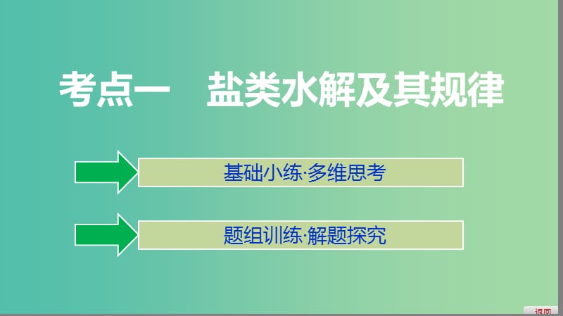 2019高考化学大一轮复习 第八章 水溶液中的离子平衡 第29讲 盐类的水解课件 鲁科版.ppt_第3页