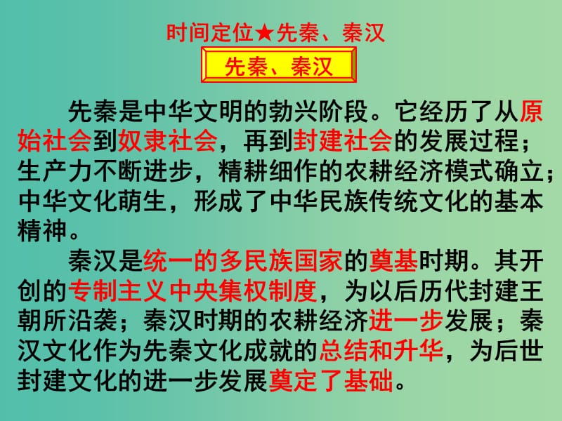 2019高考历史二轮复习 第一讲 先秦、秦汉史课件.ppt_第2页