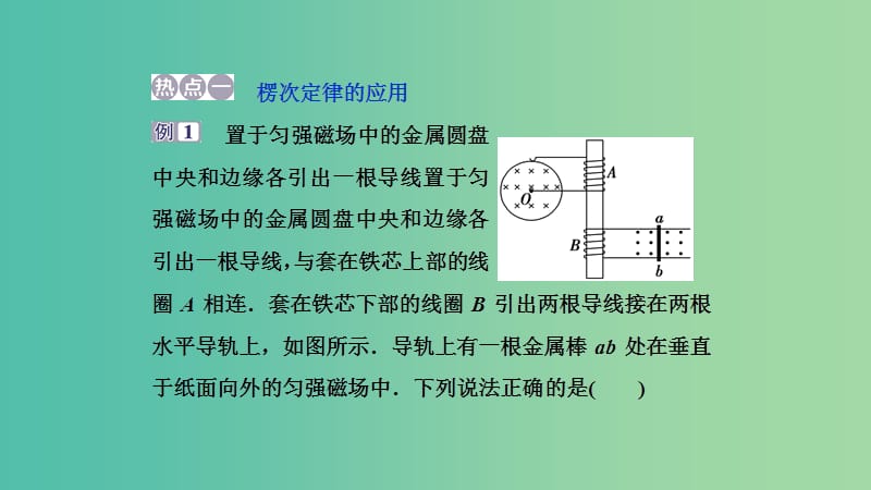 2019高考物理一轮复习 第十章 电磁感应 第6讲 章末热点集训课件.ppt_第2页