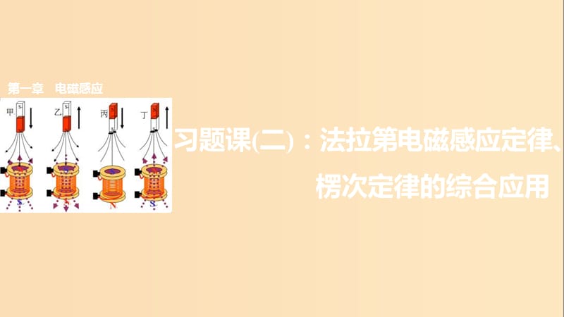 2018-2019學(xué)年高中物理 第一章 電磁感應(yīng) 習(xí)題課（二）法拉第電磁感應(yīng)定律、法拉第電磁感應(yīng)定律、課件 教科版選修3-2.ppt_第1頁(yè)