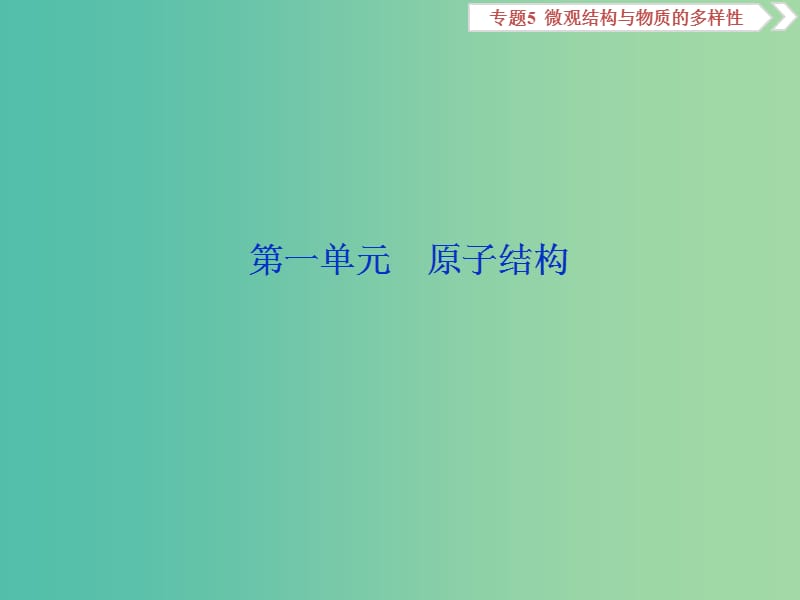 2019届高考化学总复习 专题5 微观结构与物质的多样性 第一单元 原子结构课件 苏教版.ppt_第2页