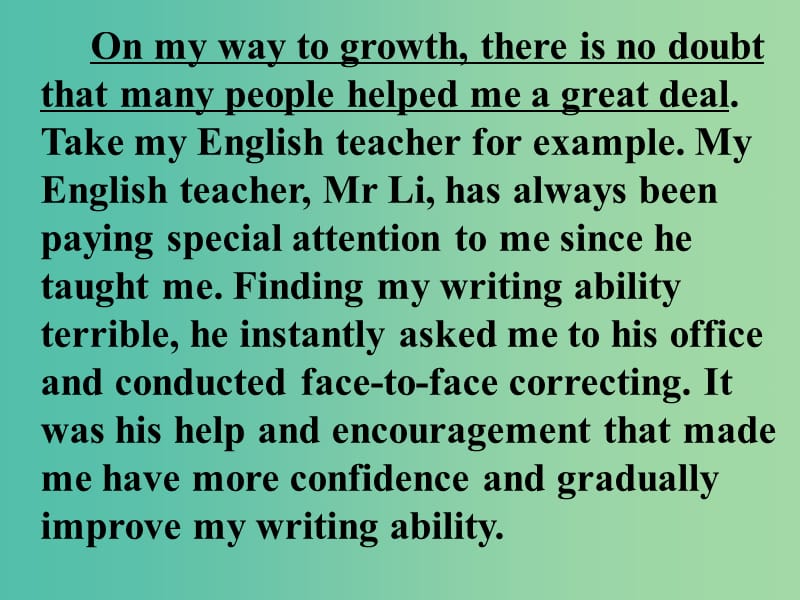 高考英语二轮复习 读写任务 高模真题练析 感受感想课件.ppt_第3页
