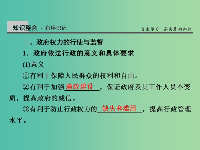 高考政治第一轮复习 第6单元 第15课 我国政府受人民的监督课件.ppt_第3页