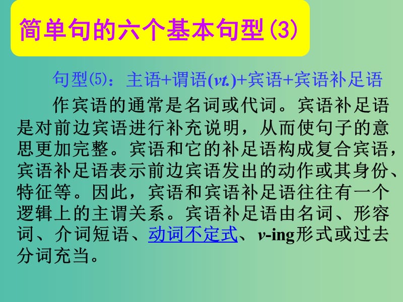 高考英语总复习 第一部分 简单句的六个基本句型课件3 新人教版.ppt_第1页