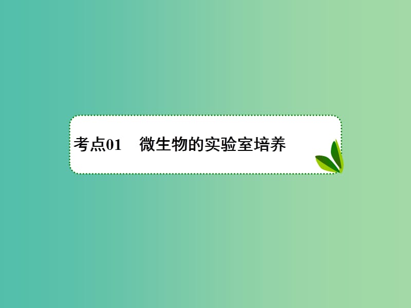 2019年高考生物一轮复习 2-1-10-37 微生物的培养与应用课件.ppt_第3页