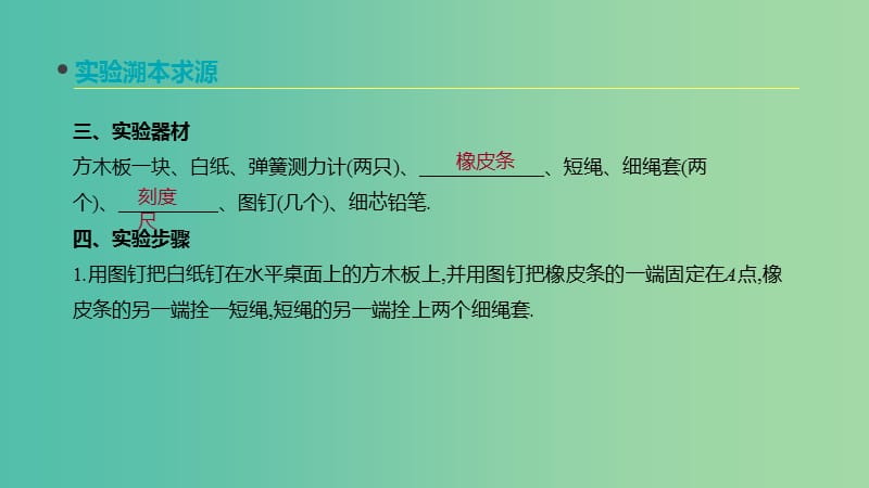 2020高考物理大一轮复习 实验三 验证力的平行四边形定则课件 新人教版.ppt_第3页