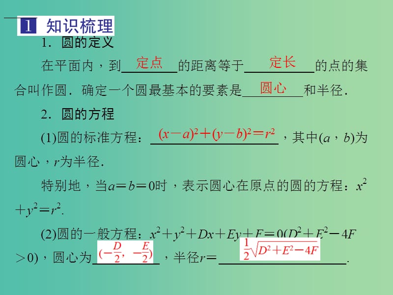 2019届高考数学总复习 第九单元 解析几何 第56讲 圆的方程课件.ppt_第3页