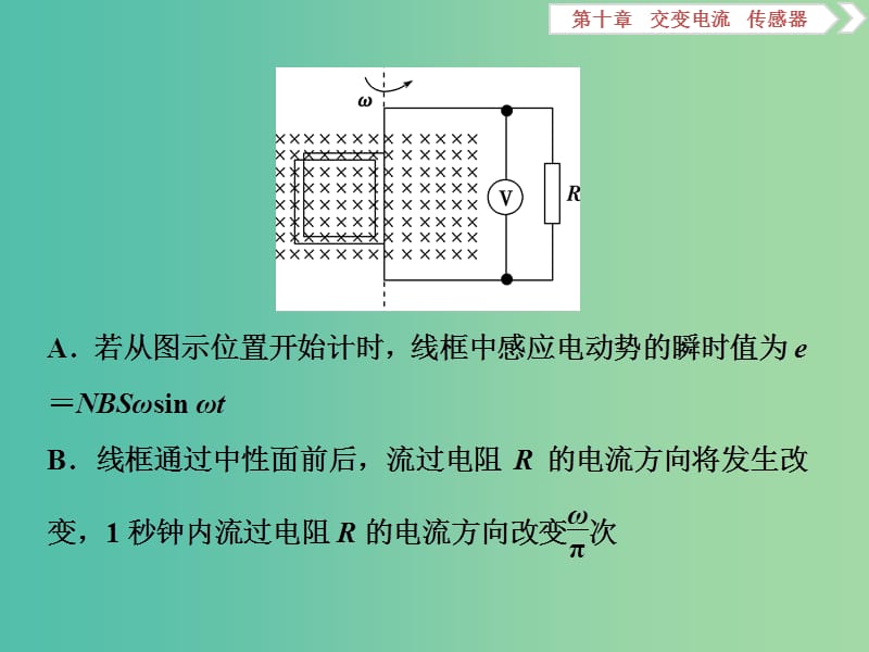 浙江专版2019届高考物理一轮复习第10章交变电流传感器3章末热点集训课件新人教版.ppt_第3页