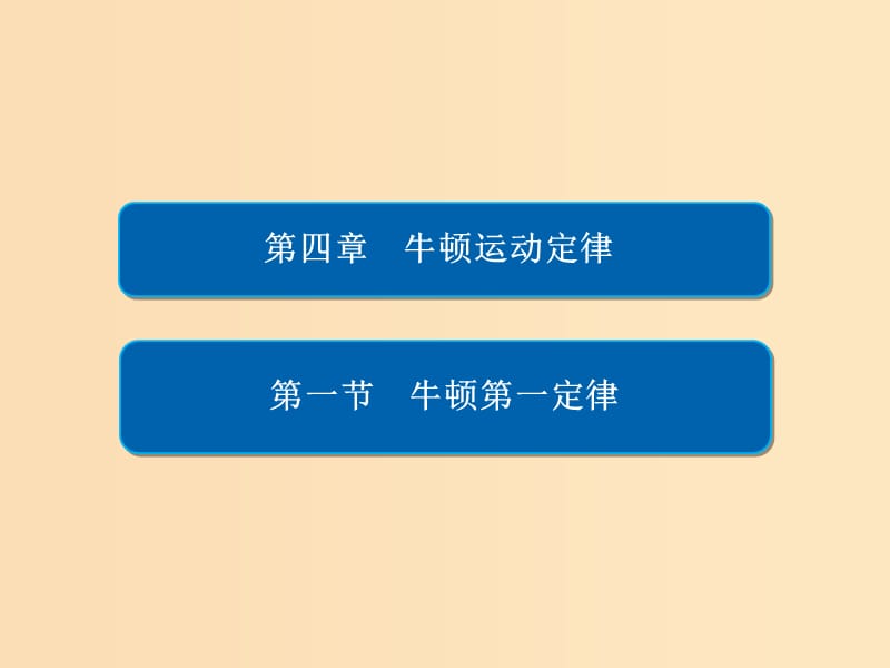 2018-2019学年高中物理 第四章 牛顿运动定律 4-1 牛顿第一定律习题课件 新人教版必修1.ppt_第1页