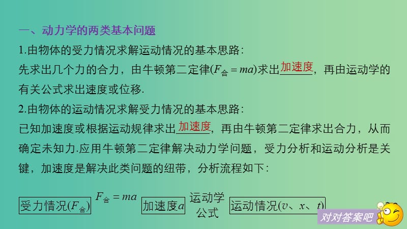 2019年度高考物理一轮复习第三章牛顿运动定律专题强化三动力学两类基本问题和临界极值问题课件.ppt_第3页