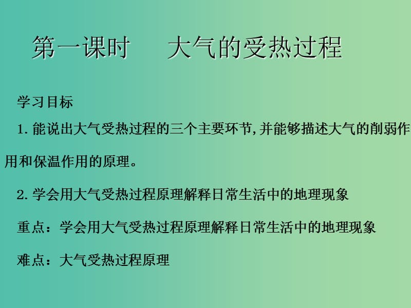 湖北省武汉市高中地理 第二章 地球上的大气 2.1 地球上的大气 第一课时课件 新人教版必修1.ppt_第2页