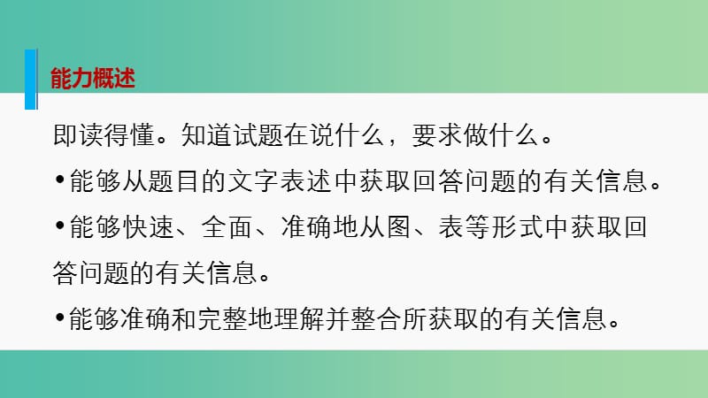 高考政治大二轮复习 增分策略 专题一 1获取和解读信息的能力课件.ppt_第2页