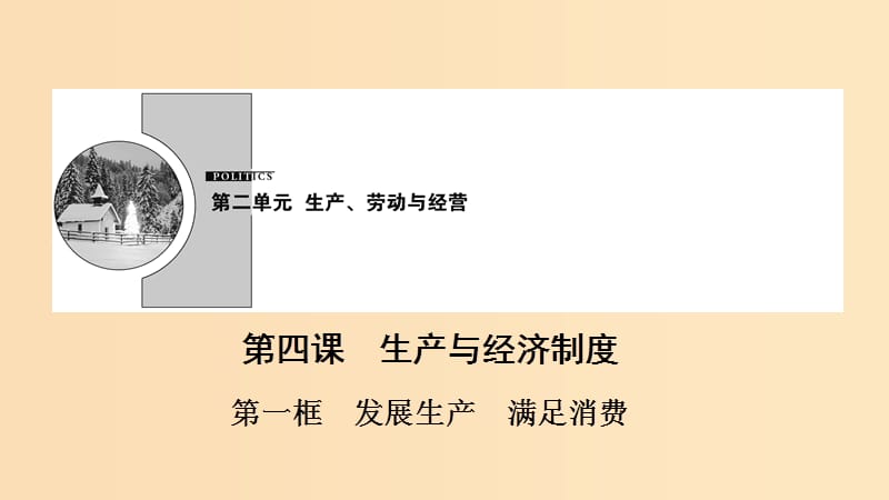 2018-2019学年高中政治 第2单元 第4课 第1框 发展生产 满足消费课件 新人教版必修1.ppt_第1页