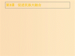 2018年秋高中歷史 第三單元 北魏孝文帝改革 3.3 促進民族大融合課件 新人教版選修1 .ppt