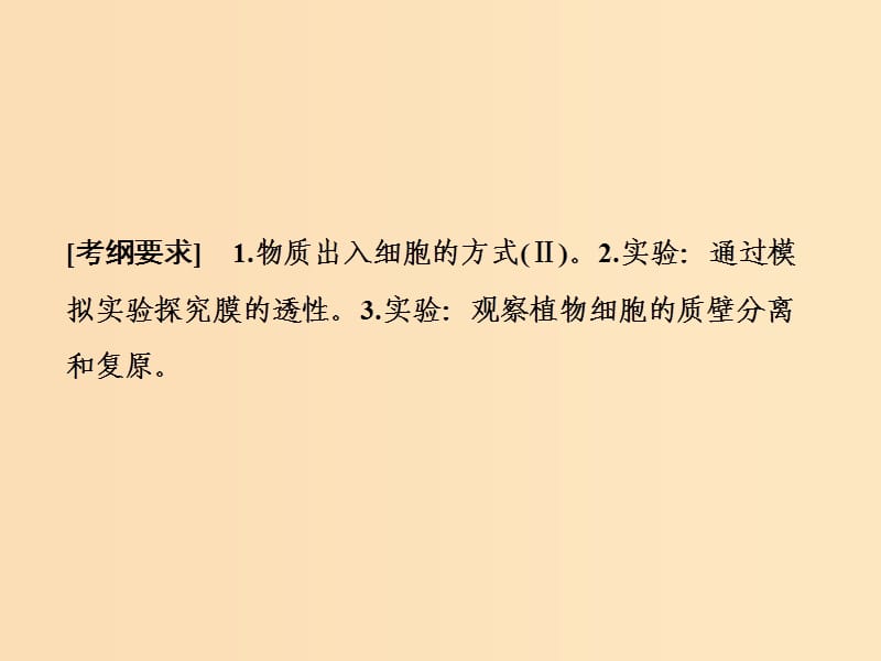 2019版高考生物一轮复习 第二单元 细胞的基本结构和物质运输 第四讲 细胞的物质输入和输出课件 苏教版.ppt_第2页